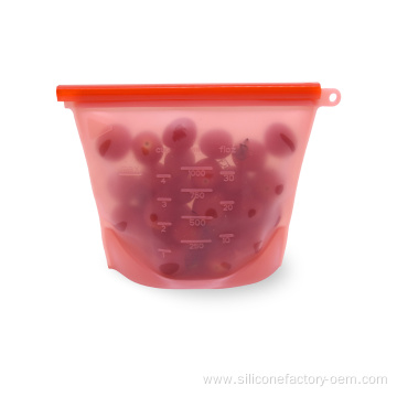 Reusable Airtight Zipper Silicone Food Seal Bag